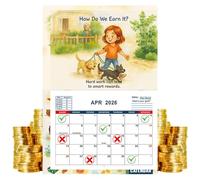 Hemousy Calendario Per Bambini 2026 - Agenda Educazione Finanziaria Per Scuola Infanzia,Pianificatore Educativo Colorato Per Camera Da Letto Soggiorno Aula Casa