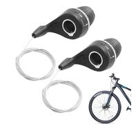 Hemousy Cambio Per Bicicletta,Manopola Twist Antiscivolo per Manubrio | Di Ricambio Freno Cambio Per ATV Bici Moto Fuoristrada Strada