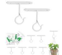 Hemousy Ganci Per Luci Da Esterno,10 Pezzi Gancio a Pinza in Metallo Resistente,Ganci per Luci a Festa Esterne | per Esterni Casa Giardino Soffitto Parete