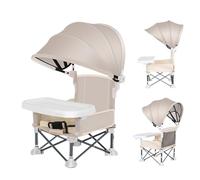 Hemousy Sedia Pieghevole Da Pranzo Infantile, Seggiolino Da Viaggio Con Vassoio Per Mangiare, Sedia Pieghevole Con Copertura Per Esterno Casa Giardino Spiaggia Viaggi Picnic