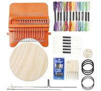 Hemousy Speedweve Style Darning Loom Kit, Knit Patch Loom Kit with 14 Hooks - Mini Patch Maker Loom2026 Darning Tool for Handcraft DIY Weaving Repair