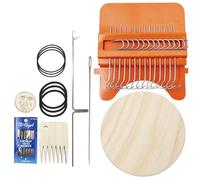 Hemousy Speedweve Style Darning Loom Kit, Knit Patch Loom Kit with 14 Hooks - Mini Patch Maker Loom2026 Darning Tool for Handcraft DIY Weaving Repair