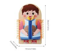 Hemousy Tavoletta Attività Per Bambini,Giocattoli Educativi Per Competenze Essenziali | Imparare Cerniere e Fibbie, Giocattolo Legno per Casa Scuola Viaggio Asilo Infantile