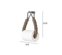 Hemp Rope Creative Roll Holder Puncher Toilet Toilet Paper Storage