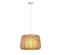 Hemp Rope Elegant Coastal Woven Chandelier Light Bedroom Scandinavia Decor Lamp Shade Industrial Pendant Lighting for Kitchen Island Sink Dining Room(Vine Color,19.7in*17.7in)