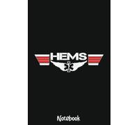 HEMS Helicopter Emergency Medical Services Wings Notebook: 6x9 College Ruled Composition Notebook and Journal for Nurses and Nursing Students 110 pages