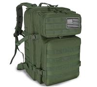HEMSO Zaino Militare 45 Litri, Impermeabile Grande Zaino Tattico, Molle Zaini di Assalto per Uomo Donna Università Sopravvivenza Viaggio Trekking Campeggio Caccia Moto Palestra Fotografico (Verde)