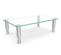 Hemudu Supporto per Monitor Trasparente ,Alzatina per TV, Standing Computer Desk, Rialzo Scrivania, RegolabileHD01T-002P