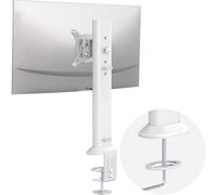 HEMUDU - Supporto singolo per braccio porta monitor da scrivania, adatto per schermi piatti e curvi da 33 cm fino a 81,3 cm, con snodo girevole, regolabile in altezza, girevole, può contenere fino a