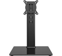 Hemuduplus Supporto TV da Tavolo, Piedistallo TV Universale per 13 a 32 Pollici, Supporto Monitor con Girella 100º, Porta Monitor Scrivania Regolabile in Altezza, Rotazione, per Schermo fino a 35kg