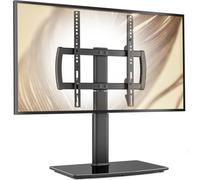Hemuduplus Supporto TV da Tavolo, Staffa TV da 27 a 60 Pollici, Supporto TV Girevole 80º, 4 Livelli Regolabili in Altezza, Piedistallo TV Regge Fino a 45 kg, Staffa TV Max Vesa 400X400mm
