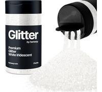 Hemway Bianco Iridescente Porporina Chunky 130g/4.6oz Polvere Metallica Resina Artigianale Glitter Flake Paillettes per Bicchieri Epossidici, Capelli Viso Corpo Occhi Nail Art Festival