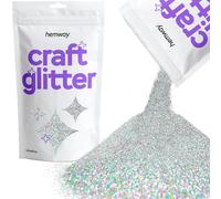 Hemway Craft Glitter 100 g 3,5 oz ultrasottili 1/128" 0,2 mm 0,008" (argento olografico)