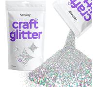 Hemway Craft glitter 100g 3,5 once Chunky 1/40" 0,025" 0.6MM (argento olografico)