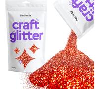 Hemway Craft glitter 100g 3,5 once Chunky 1/40" 0,025" 0.6MM (RED olografico)