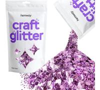 Hemway Craft Glitter - Mix Multi-Size Con Brillantini Fini Per Arti E Mestieri Decorazioni Per Pittura In Resina Epossidica, Cosmetici Per Nail Festival - Viola Lavanda - 100g / 3.5oz