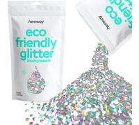 Hemway Eco Friendly biodegradabile glitter 100g / 3,5 once Bio Cosmetic sicuro Sparkle vegan per Face, Ombretto - 1/8" 0,125" 3mm - argento olografico