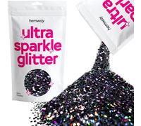 Hemway Extra Grosso Glitter 100 g 3,5 oz Cosmetic Safe 1mm - Nero olografico