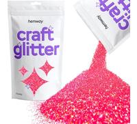 Hemway fluorescente UV Rosa Craft Glitter - Chunky 1/40" 0.025" Per Glitter arti del mestiere bicchieri di carta vetro Decorazione fai da te - 100g