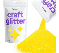 Hemway fluorescente UV Yellow Craft Glitter - Microfine 1/256" .004" Per Glitter arti del mestiere bicchieri di carta vetro Decorazione fai da te - 100g