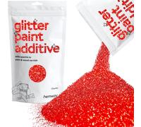 Hemway Red Glitter Vernice Additivo Chunky 1/40" 0,6 millimetri per emulsione a base di acqua - Interior & Exterior parete, soffitto, legno, vernice, Matt, lucido, raso, seta - 100g / 3,5 once