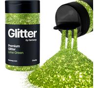 Hemway Verde Lime Porporina Chunky 130g/4.6oz Polvere Metallica Resina Artigianale Glitter Flake Paillettes per Bicchieri Epossidici, Capelli Viso Corpo Occhi Nail Art Festival
