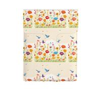 Hen Flying Butterflies Among Flowers - Custodia per laptop in pelle di alta qualità, elegante custodia per MacBook da 13 pollici con design a stampa completa per modelli 2018 e più recenti