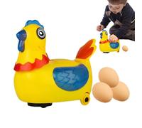 Hen Laying Eggs Toy - Electric Laying Eggs Hen Toy | Light Up Easter Ornaments Educational Walking Chicken Toys With Universal Wheels For Kids | Interactive Chicken Toys For Home Nursery Kindergarten