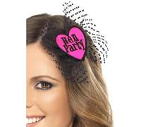 SMIFFYS Fiocco per capelli addio al nubilato con velo, con rete