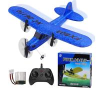 Henakmsl 2CH Aereo Telecomandato FX803, 2,4 GHz Aereo RC Aeroplano Telecomandato con 2 Batterie, Aliante Volante Telecomandato per Adatto a Bambini/Adulti/Principianti, Ricarica USB, Blu