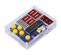 Henakmsl Console Di Gioco Fai-da-te Kit con Corpo in Acrilico, Portatile Tutorial Di Saldatura Giochi Classici ConLuce Educazione Mentale Crea la Tua Console Di Gioco