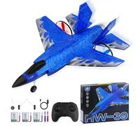 Henakmsl RC Aereo F35, Fighter RC 2.4GHz Telecomandato con 2 Batterie, Aereo Radiocomandato RTF per Adulti e Bambini/Principianti, Blu