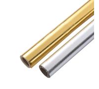 HENANCXF Carta Adesiva Acciaio Inox 60CM con Texture Fiore a Sei Petali, Pellicola Autoadesiva Resistente all'Olio, all'Acqua e al Calore per Piano Cucina, Mobile e Splashback(Size:500CM,Color:Gold)