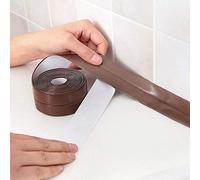 HENANCXF Protezione Spigoli Autoadesiva Flessibile 3,2m - Guarnizione per Vasca, Piano Cucina & Lavello | Profilo Impermeabile per Piano Cottura e Bagno(Size:6cm,Color:Marrone)
