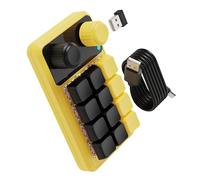 HENANX 12 tastiere chiave ergonomiche delle macro di gioco con le manopole di controllo delle luci di RGBs due & il collegamento dei cavi