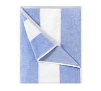 HENBAY Telo mare oversize soffice - Asciugamano da piscina in cotone spesso in peluche, 188 x 89 cm, a righe blu, ad asciugatura rapida (confezione da 1)
