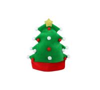 HENBRANDT 1 cappello da albero di Natale con stella, colore verde, per adulti, accessorio per feste di Natale, costume divertente, taglia unica