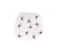 HENBRANDT 1 kit di decorazioni per Halloween ragnatela - Premium 60 g bianco elasticizzato web con 10 ragni realistici, perfetto per decorazioni spettrali per feste, casa infestata e celebrazioni di