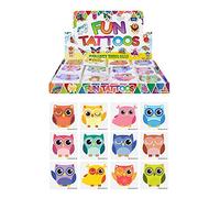 Henbrandt 12 divertenti tatuaggi temporanei a forma di gufo