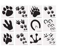 HENBRANDT 24 tatuaggi temporanei con impronte per bambini, per feste di compleanno