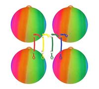 HENBRANDT 25 cm arcobaleno palla con gancio e spirale portachiavi (4 x sfere)