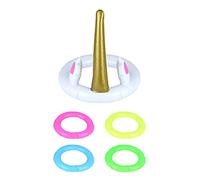 HENBRANDT - Anello gonfiabile a forma di unicorno, 5 pezzi, per giochi di partito e decorazioni per giochi per bambini