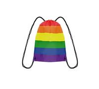 HENBRANDT Borsa con coulisse Rainbow Pride LGBTQ+ Accessori per il Gay Pride, Bandiera del Gay Pride, Spiaggia, Sport, Nuoto, Viaggi, Scuola, PE Kit Borsa da Palestra con Coulisse, Arcobaleno, 40cm x