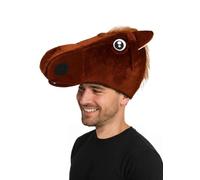 HENBRANDT Cappello da cavallo per adulti, design realistico a forma di testa di animale con orecchie da criniera, perfetto per feste a tema, eventi in costume, eventi in maschera