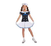 HENBRANDT Costume Bambina da Marinaio Taglia Media età 7 - 9 Anni