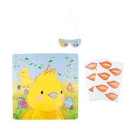 HENBRANDT Gioco di festa di Pasqua con pulcino di primavera, bastone il becco sul pulcino per ragazzi e ragazze, unisex, partito di primavera, gioco di attività pasquale per bambini