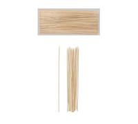 Henbrandt Spiedini di bambù 20 cm x 2,5 mm, 100 bastoncini per confezione, bastoncini per kebab per barbecue, artigianato, feste, confezione singola (totale 100)