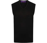 Henbury - Gilet Scollo a V in Maglia - Uomo (XXXL) (Blu Navy)