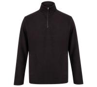 Henbury Maglione Uomo Blu O Nero Con Zip A Quarto In Micro Fleece XS - 4XL