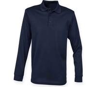Henbury - Polo unisex a maniche lunghe PC3836 (2XL) (blu navy)